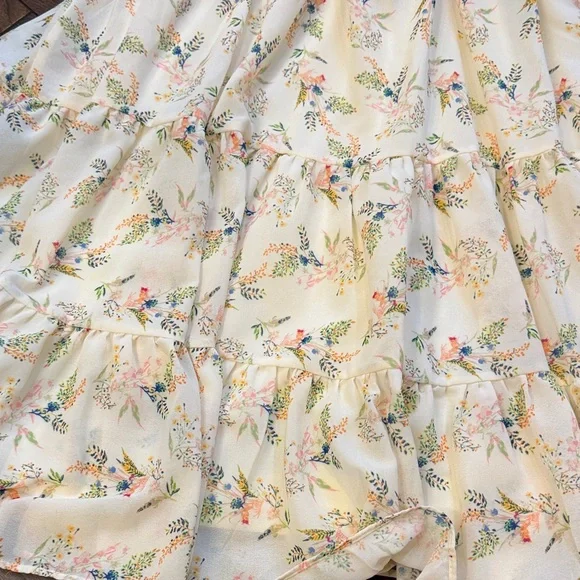 Flying Tomato Floral Puff Sleeve Mini Dress Large C11-152 - Picture 6 of 9